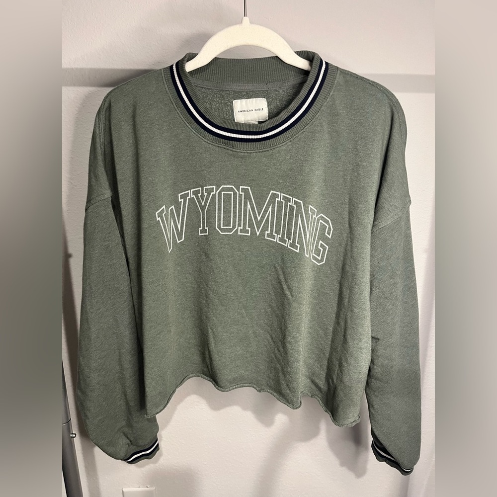 American Eagle Soft Long Sleeve Shirt Womens Size Medium Wyoming Green